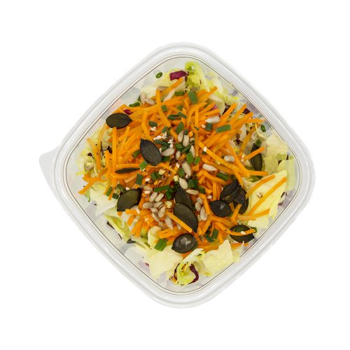 90 Grüner Salat mit Rüebli & Kernen